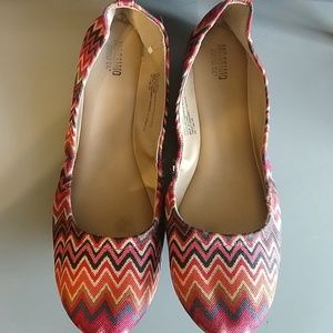 Mossimo Pink Chevron Flats Size 8.5